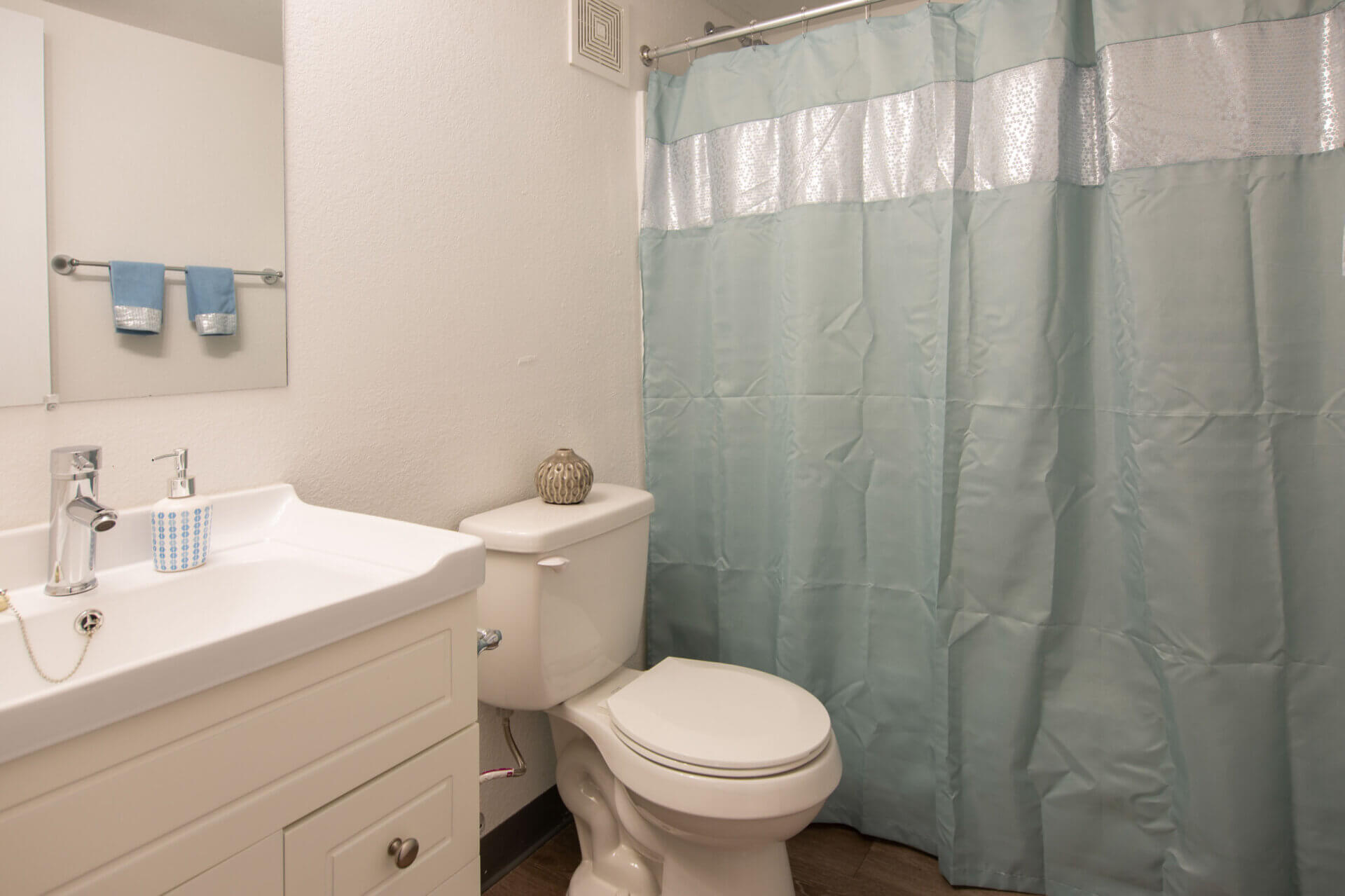 bathroom at vesta bouldercrest apartments in atlanta